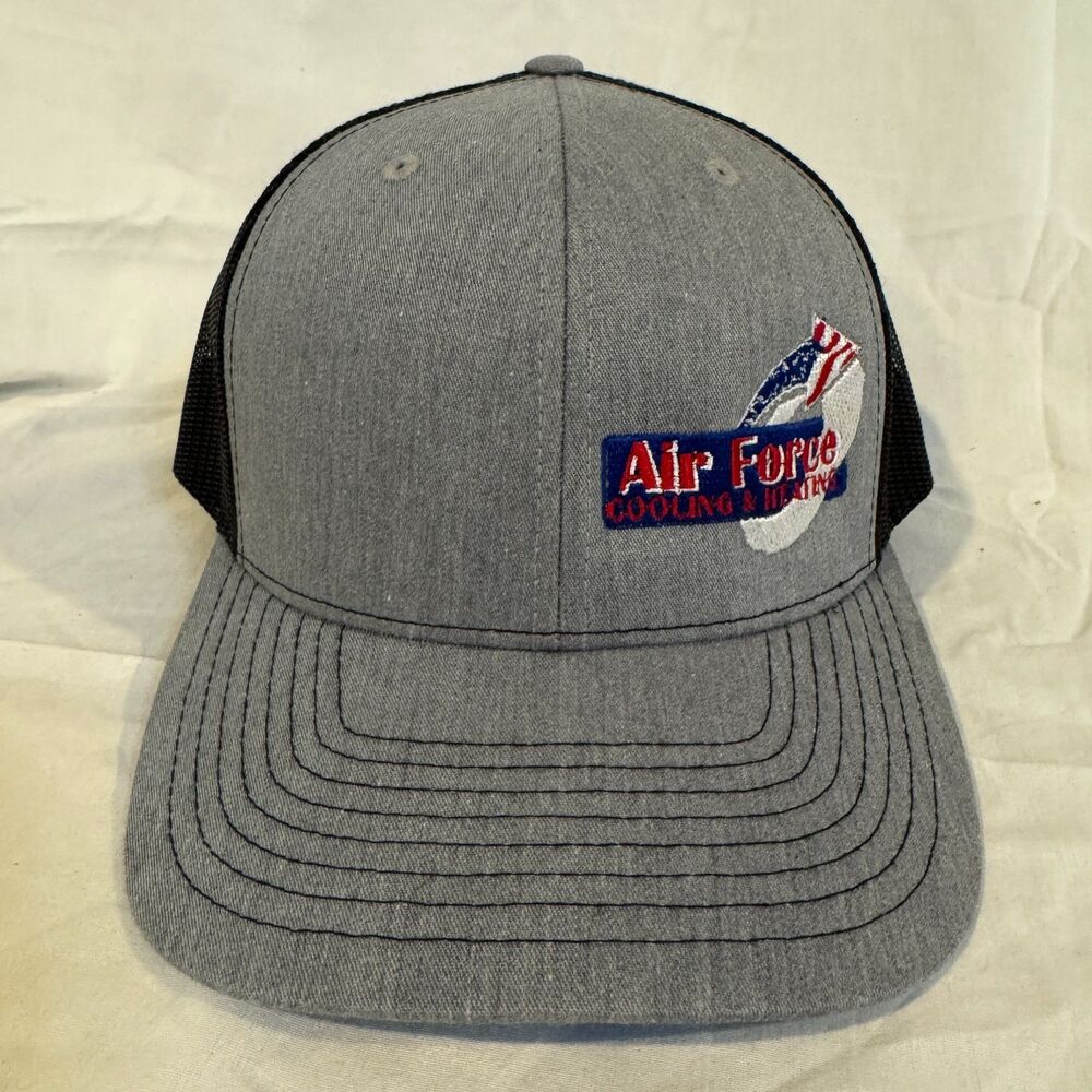 Richardson 112 Trucker Hat Air Force Cooling Heating Gray Black Snapback Cap